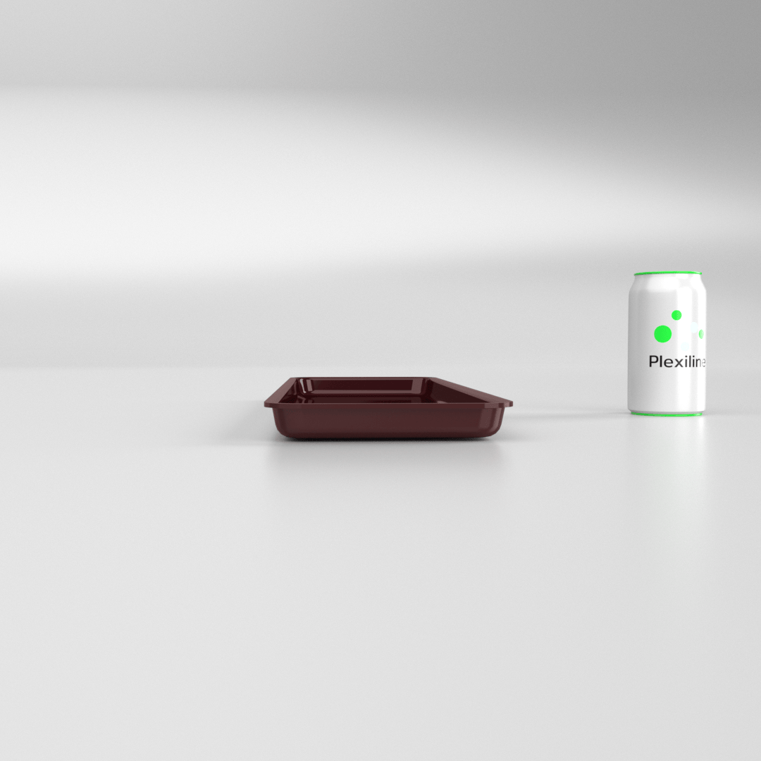 PLATEAU GASTRO 2/4 20 (530 X 162 X 20 MM) BORDEAUX