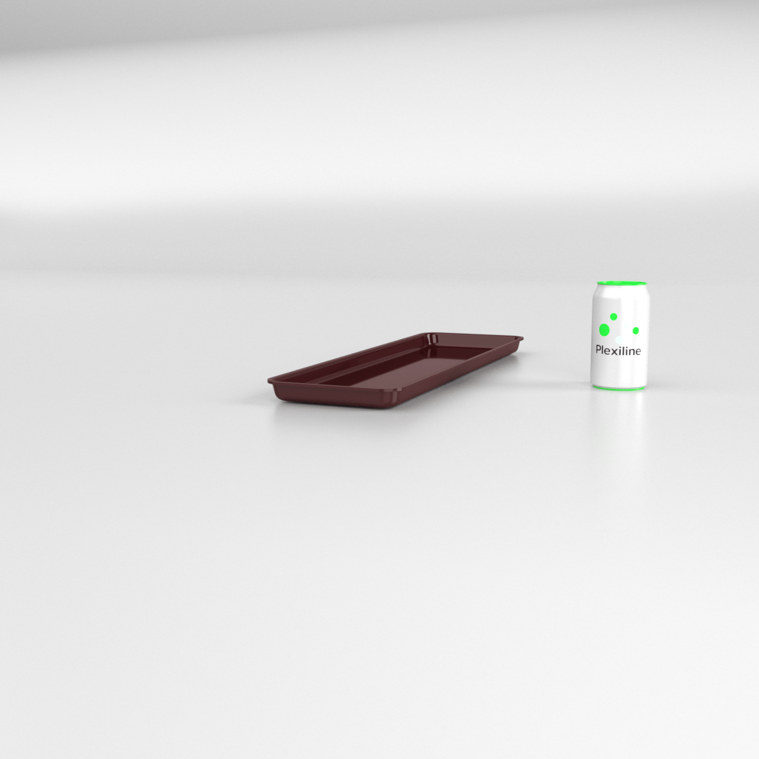 PLATEAU GASTRO 2/4 20 (530 X 162 X 20 MM) BORDEAUX