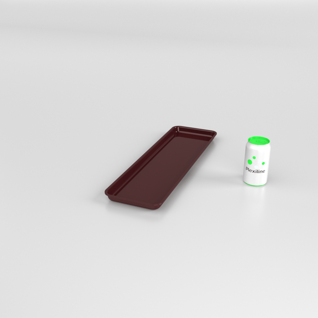 PLATEAU GASTRO 2/4 20 (530 X 162 X 20 MM) BORDEAUX