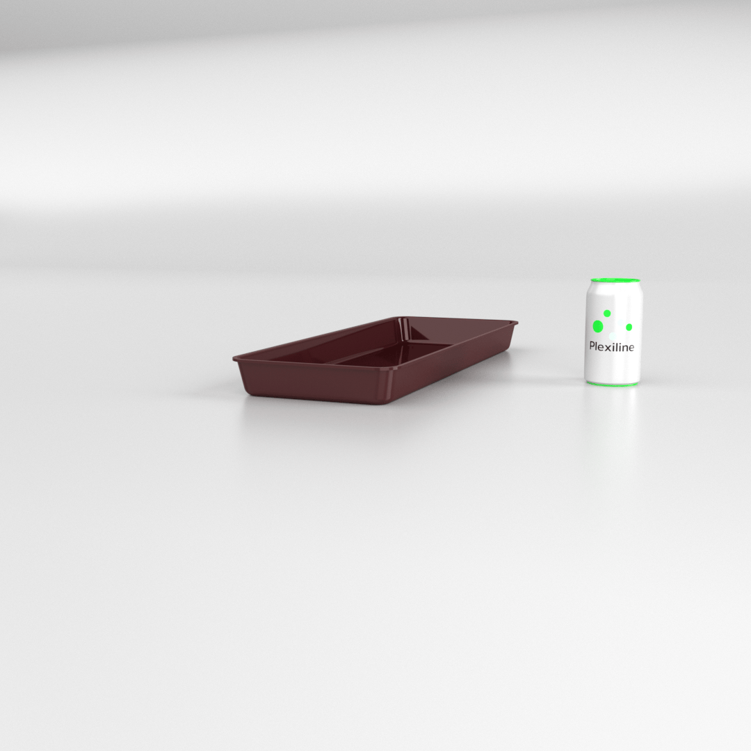PLATEAU GASTRO 2/5 40 (530 X 200 X 40 MM) BORDEAUX