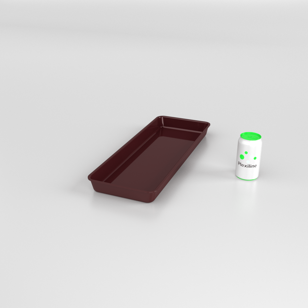 PLATEAU GASTRO 2/5 40 (530 X 200 X 40 MM) BORDEAUX
