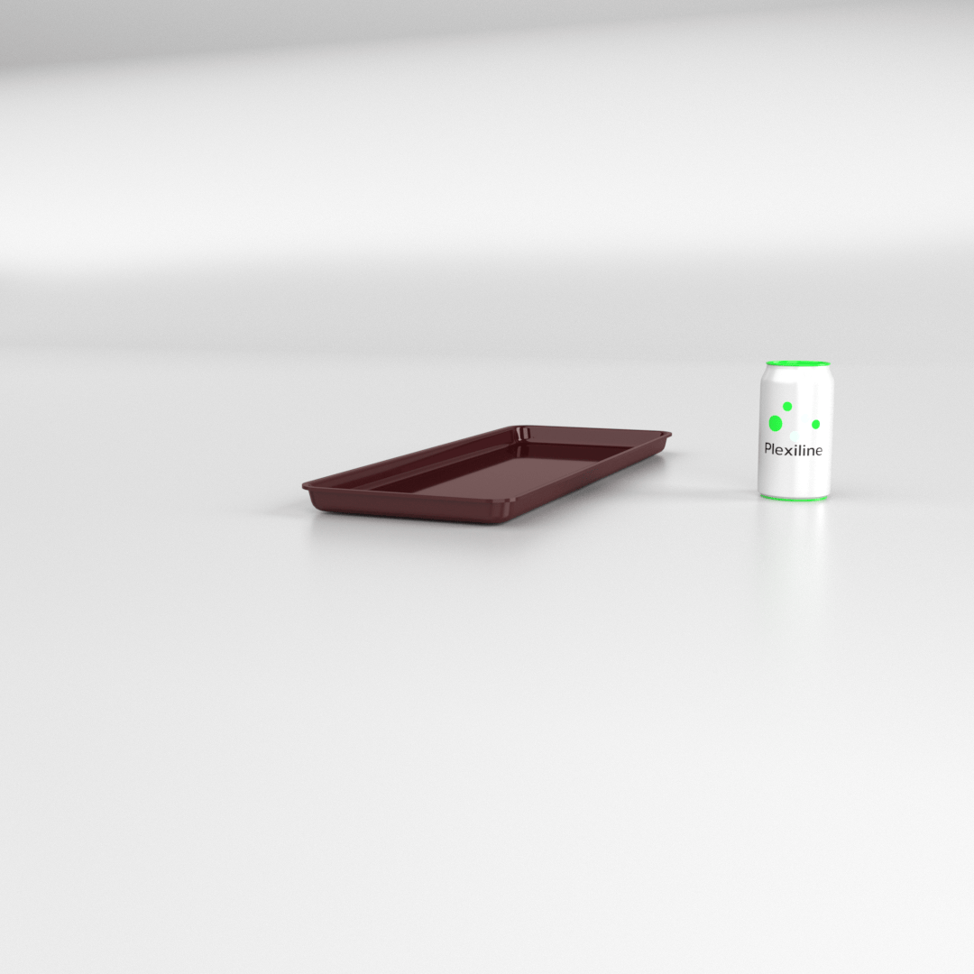 PLATEAU GASTRO 2/5 20 (530 X 200 X 20 MM) BORDEAUX