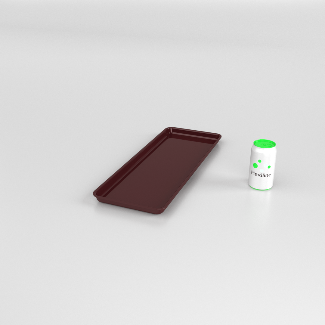 PLATEAU GASTRO 2/5 20 (530 X 200 X 20 MM) BORDEAUX