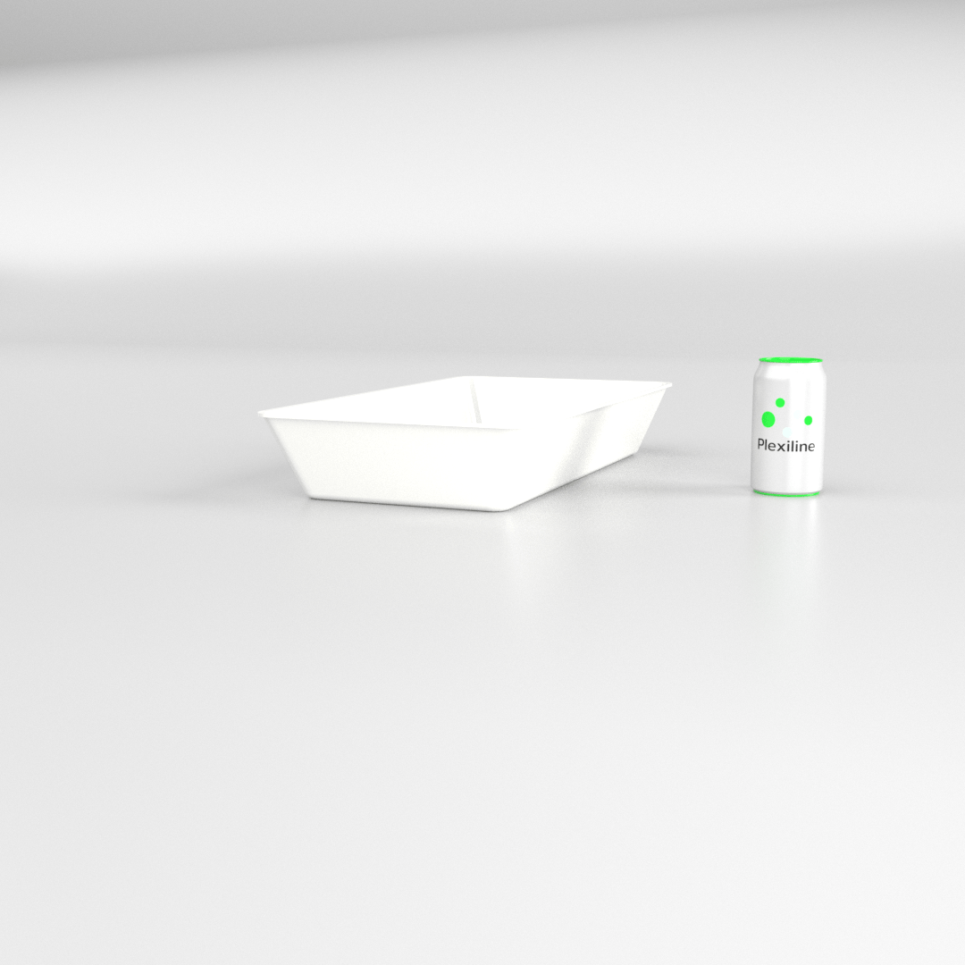 PLATEAU GASTRO 3/4 80 (487 X 265 X 80 MM) BLANC