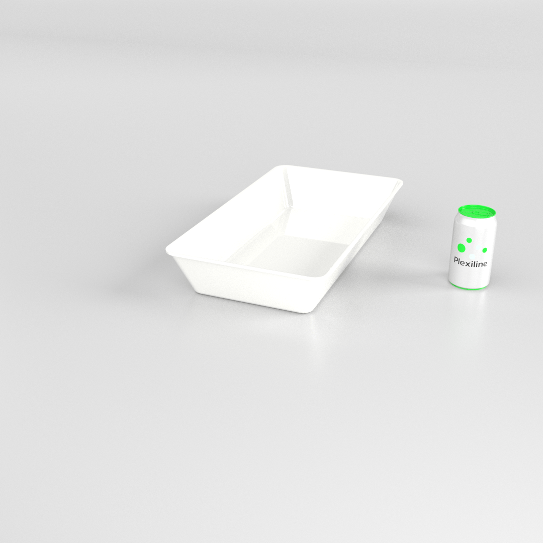 PLATEAU GASTRO 3/4 80 (487 X 265 X 80 MM) BLANC