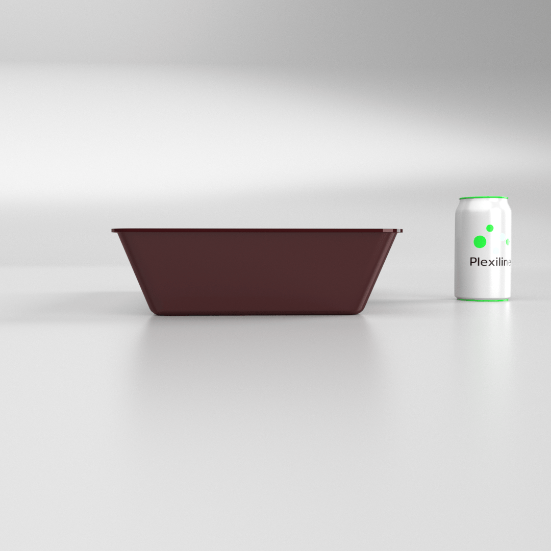 PLATEAU GASTRO 3/4 80 (487 X 265 X 80 MM) BORDEAUX