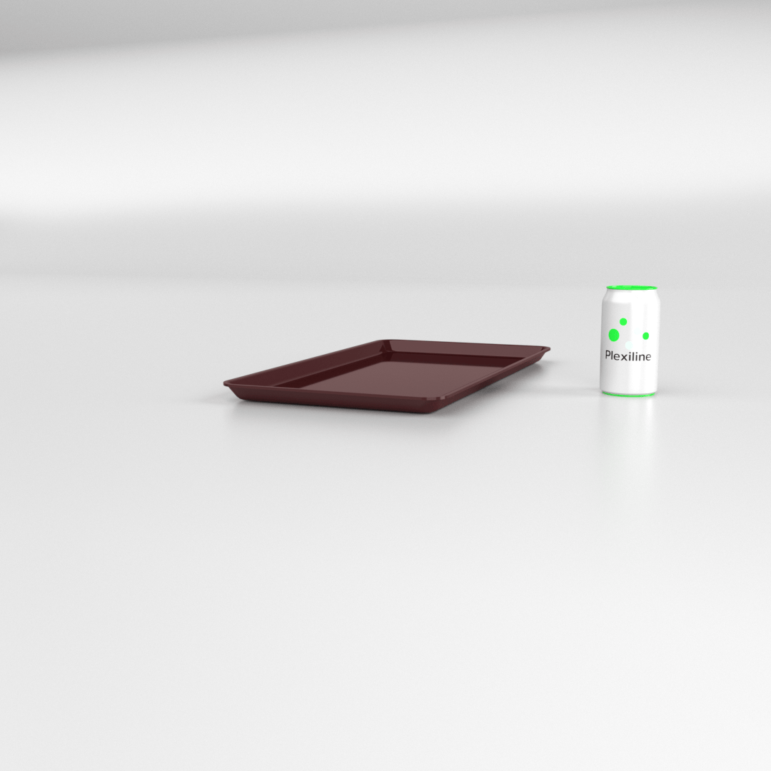 PLATEAU GASTRO 3/4 20 (487 X 265 X 20 MM) BORDEAUX