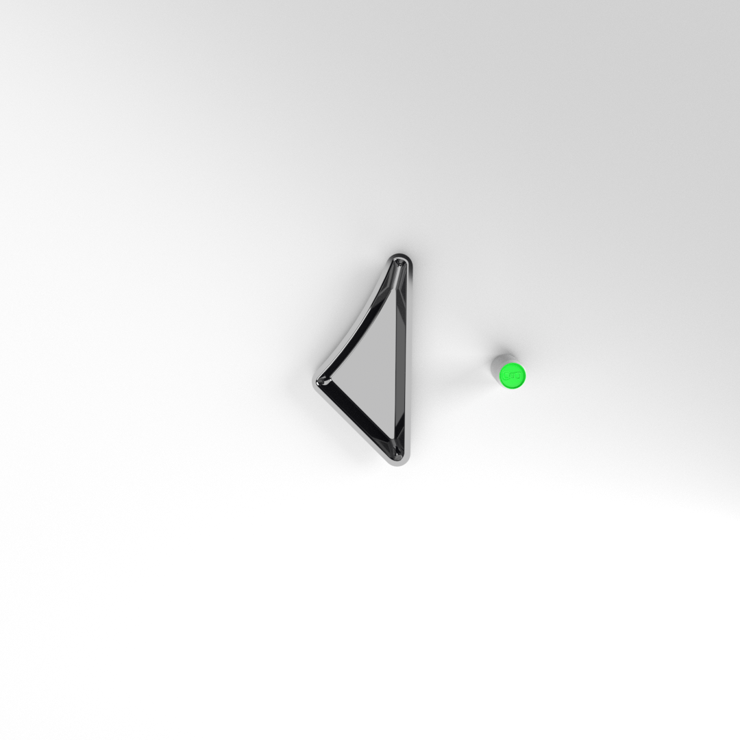 TRIANGLE PETALE DROIT 50 MM NOIR