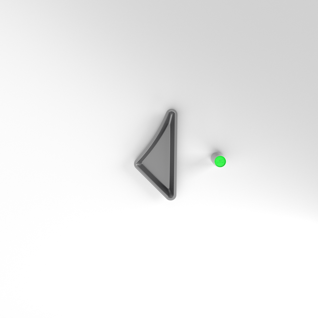 TRIANGLE PETALE DROIT 50 MM DARK SMOKE