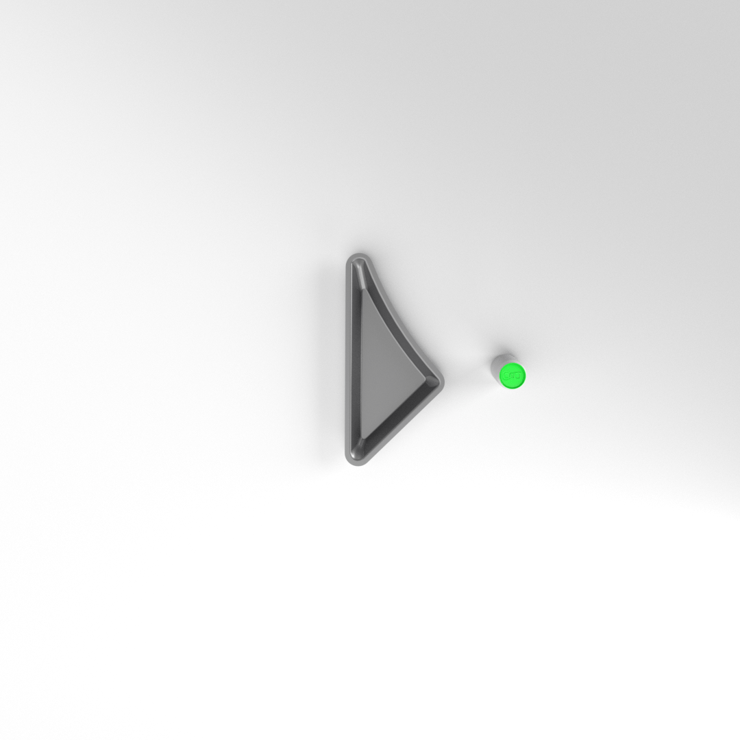 TRIANGLE PETALE GAUCHE 50 MM DARK SMOKE