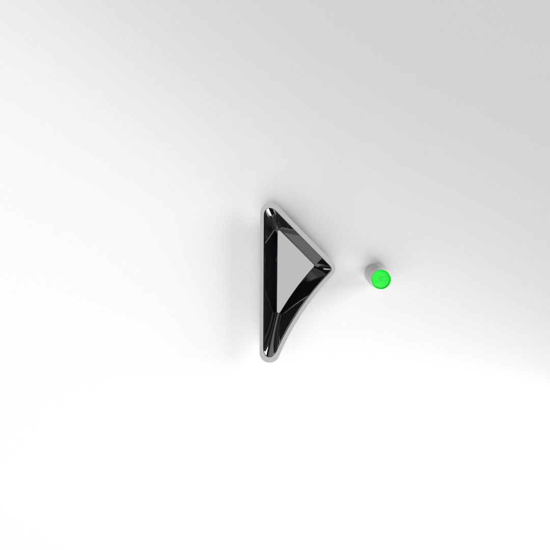 TRIANGLE PETALE DROIT 80 MM NOIR