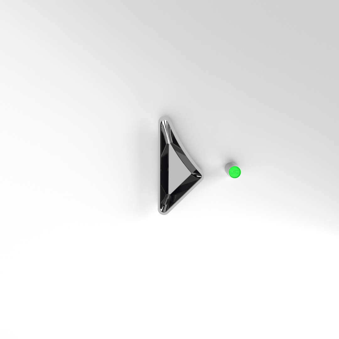 TRIANGLE PETALE GAUCHE 80 MM NOIR