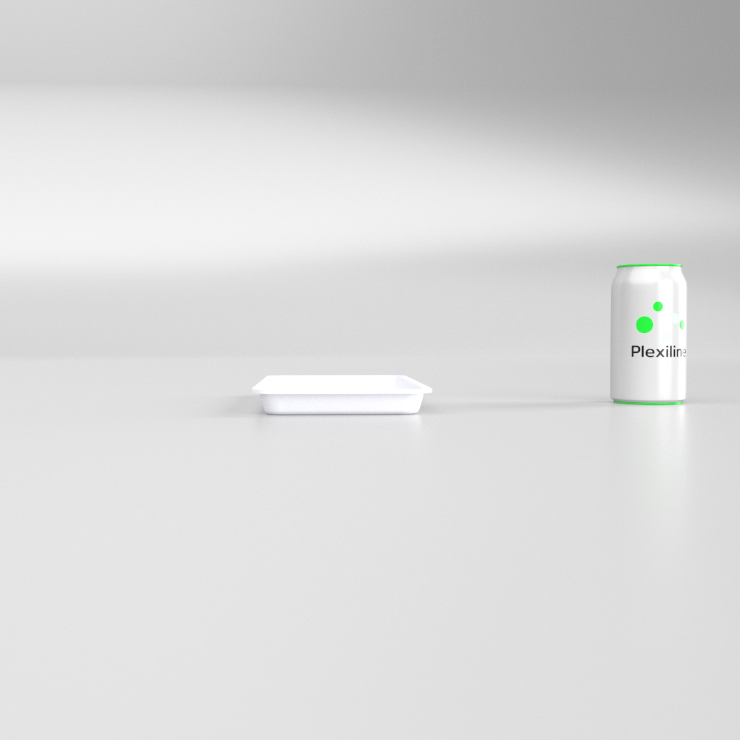 PLATEAU 280 X 140 X 020 MM BLANC SMOKE
