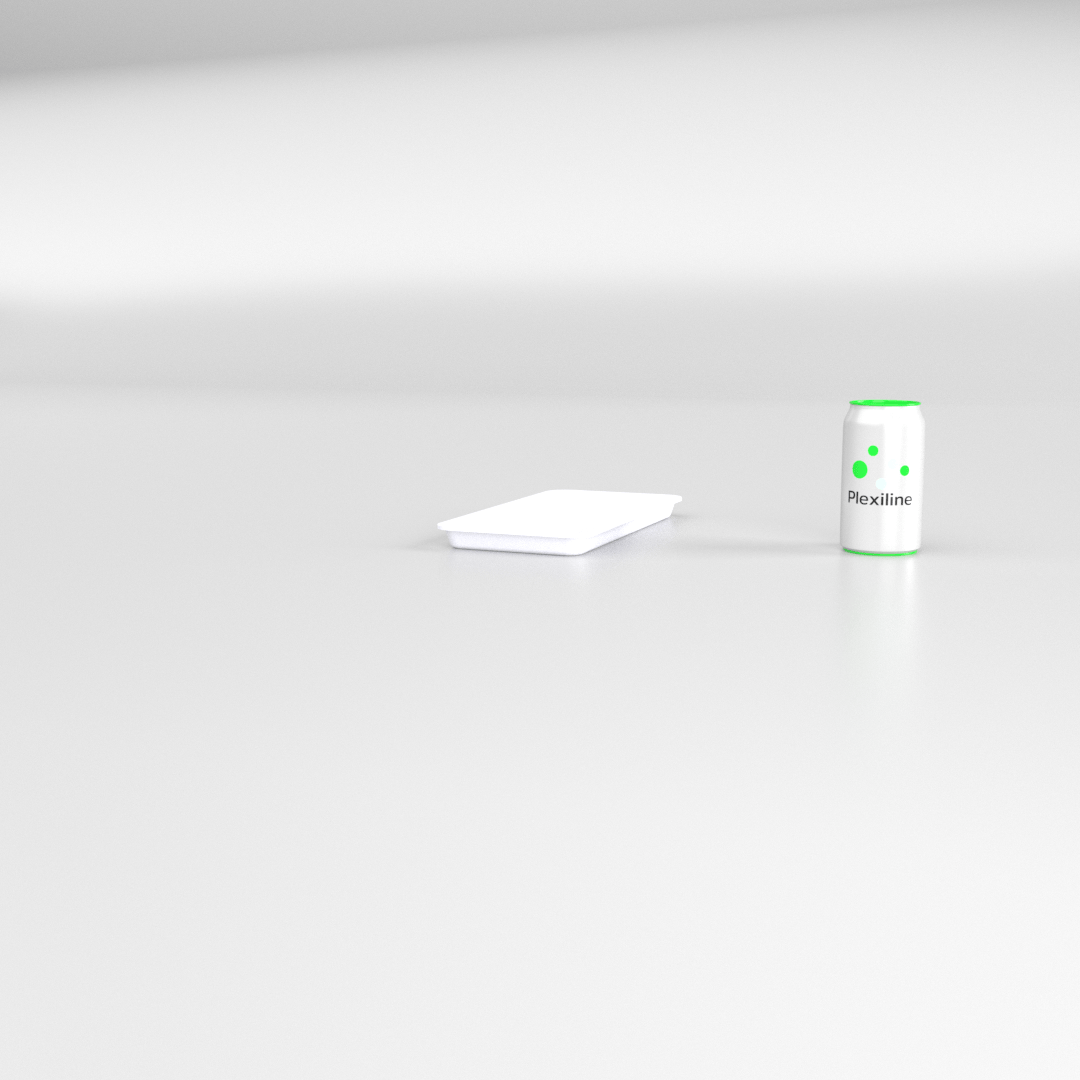 PLATEAU 280 X 140 X 020 MM BLANC SMOKE