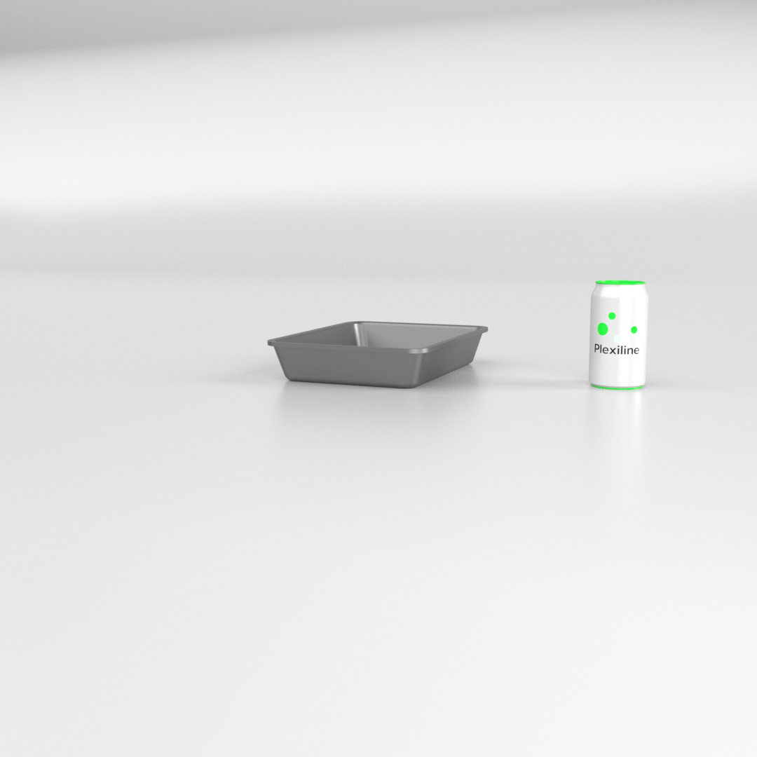 PLATEAU 280 X 210 X 050 MM DARK SMOKE