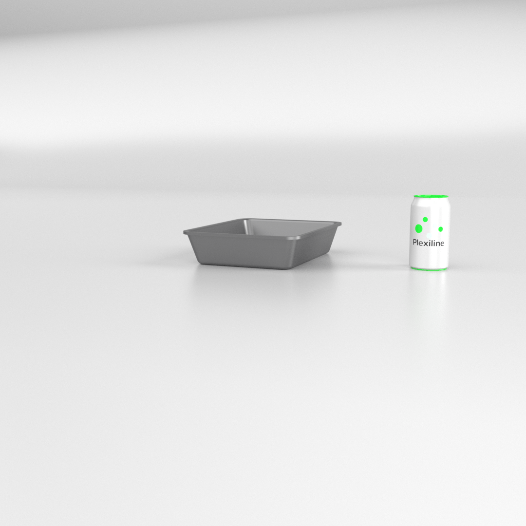 PLATEAU 280 X 210 X 060 MM DARK SMOKE