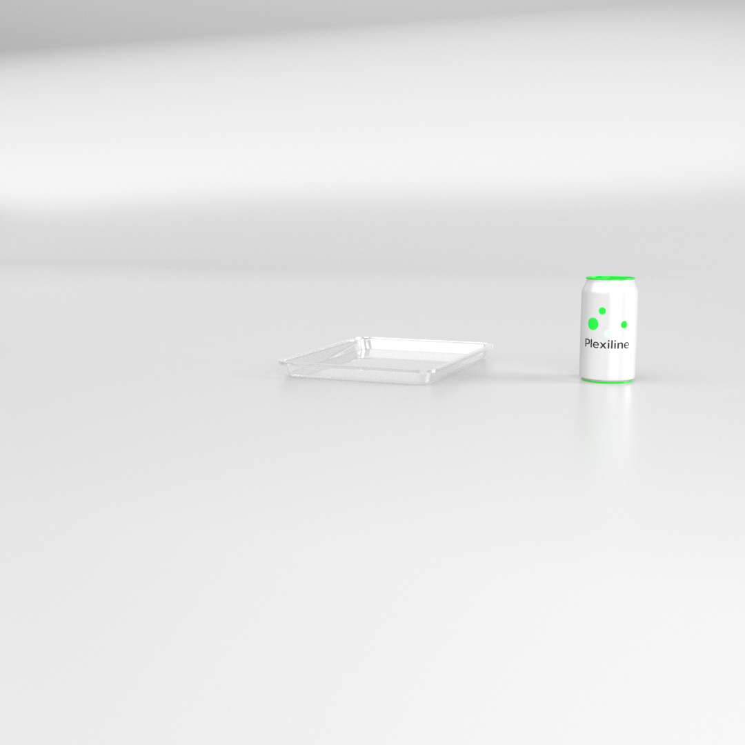 PLATEAU 280 X 210 X 020 MM TRANSPARENT