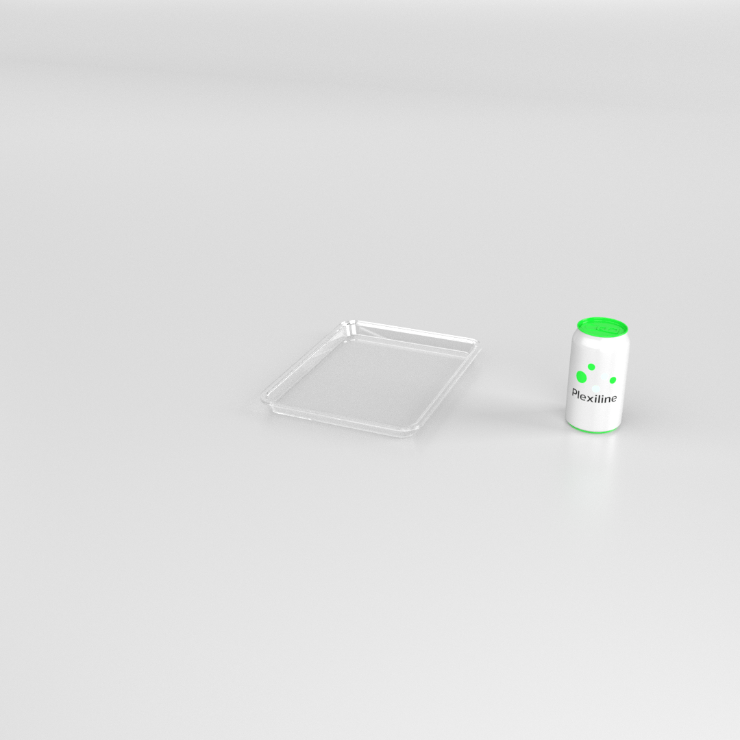PLATEAU 280 X 210 X 020 MM TRANSPARENT