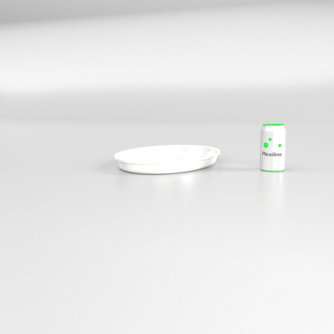 PLATEAU OVAL 420 X 270 X 30 MM BLANC