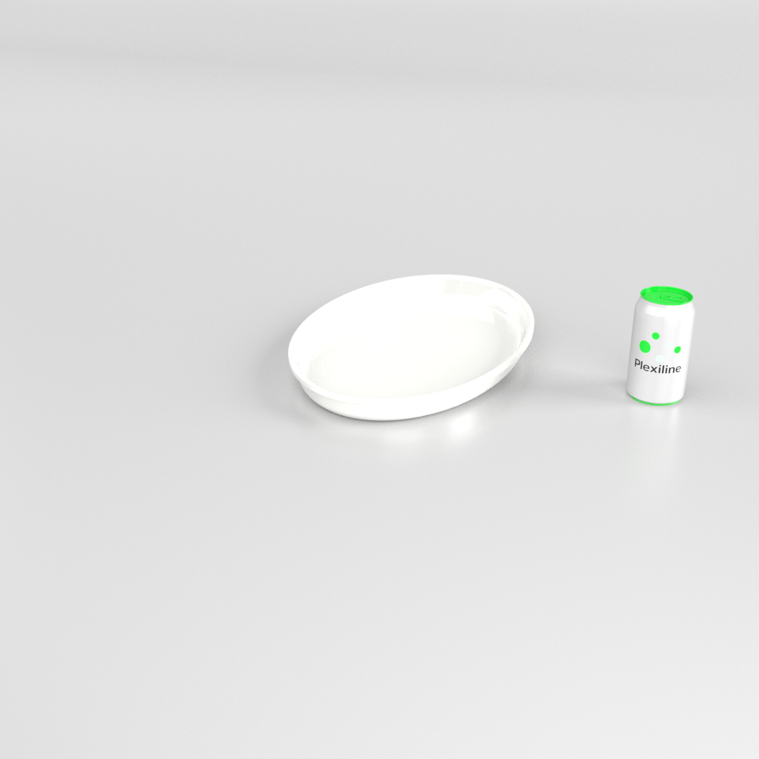 PLATEAU OVAL 420 X 270 X 30 MM BLANC