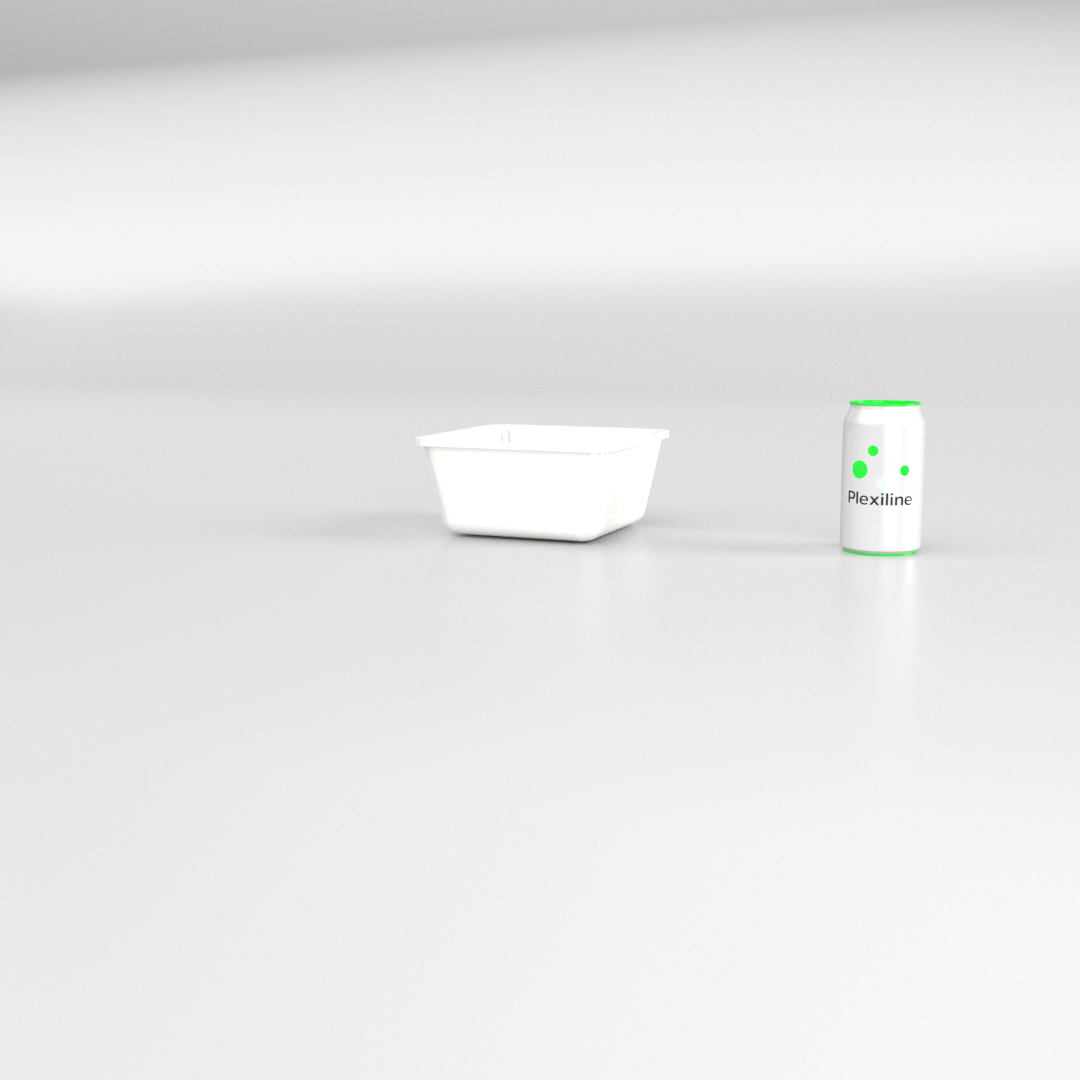 PLATEAU 180 X 180 X 080 MM BLANC