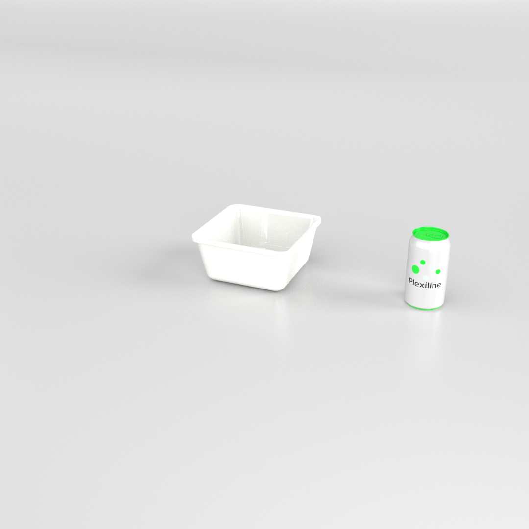 PLATEAU 180 X 180 X 080 MM BLANC