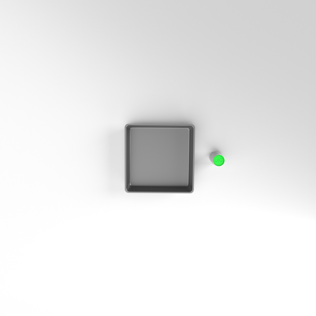 PLATEAU 360 X 360 X 080 MM DARK SMOKE