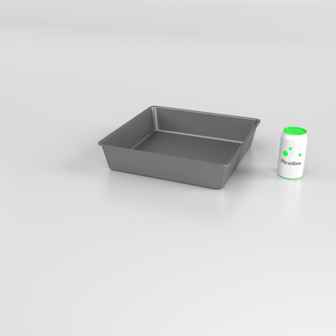 PLATEAU 360 X 360 X 080 MM DARK SMOKE