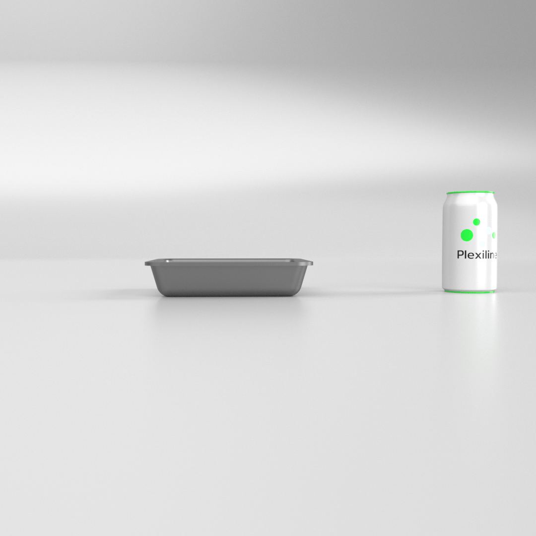 PLATEAU 190 X 190 X 040 MM DARK SMOKE