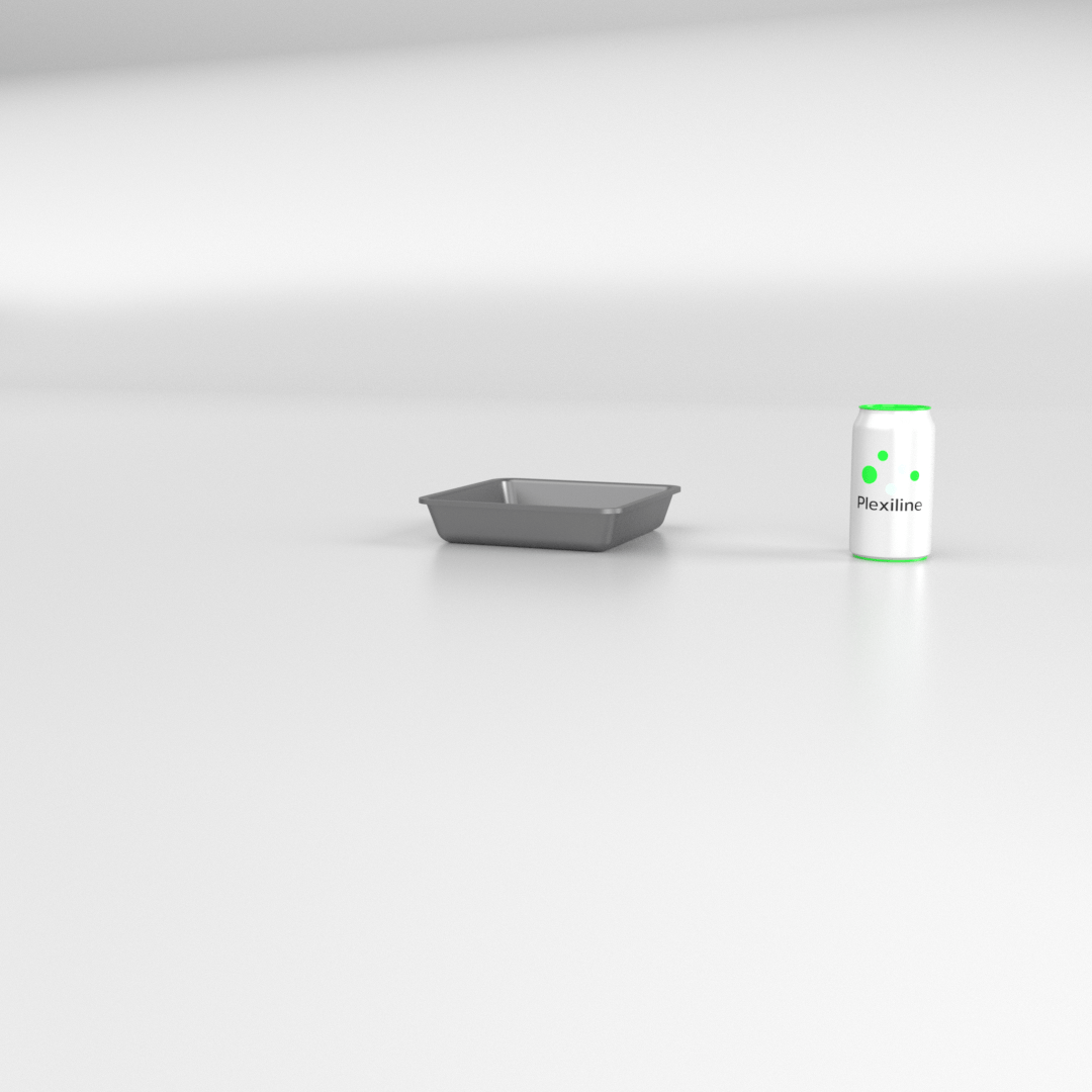 PLATEAU 190 X 190 X 040 MM DARK SMOKE