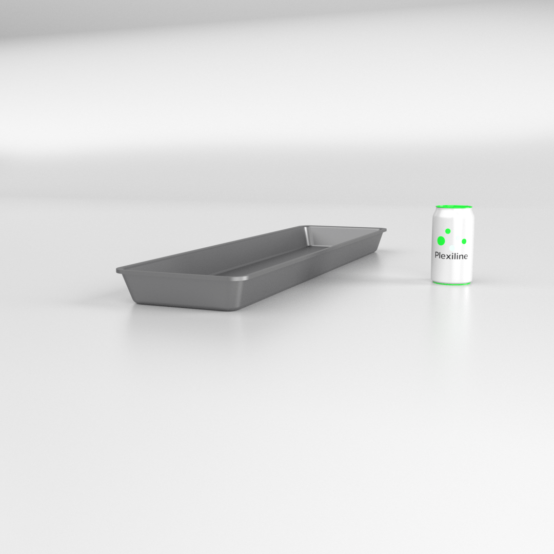 PLATEAU 760 X 200 X 050 MM DARK SMOKE