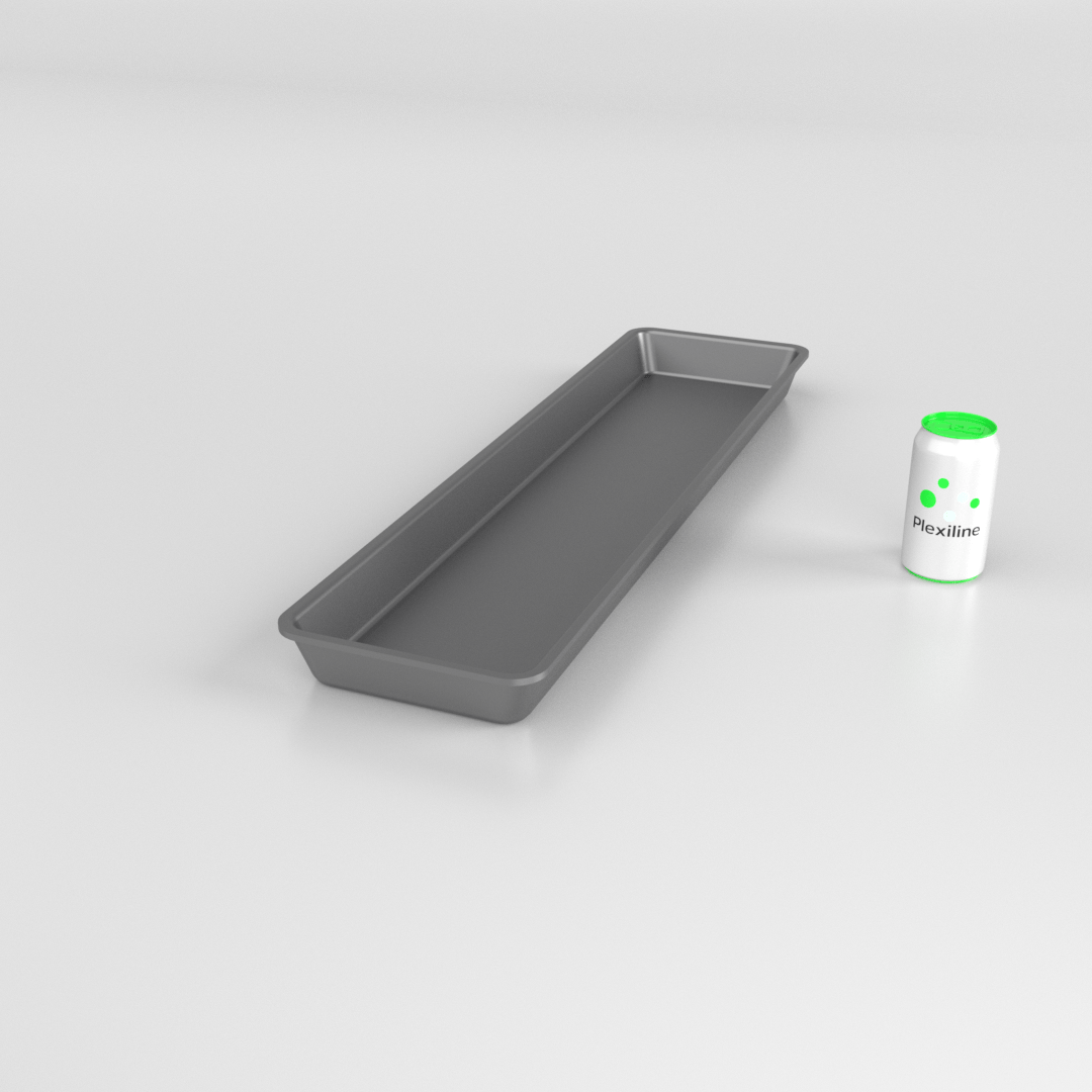 PLATEAU 760 X 200 X 050 MM DARK SMOKE