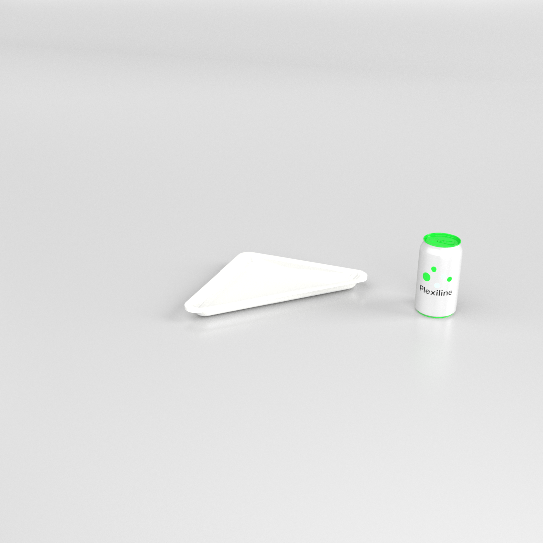 TRIANGLE 270 X 270 X 20 MM BLANC