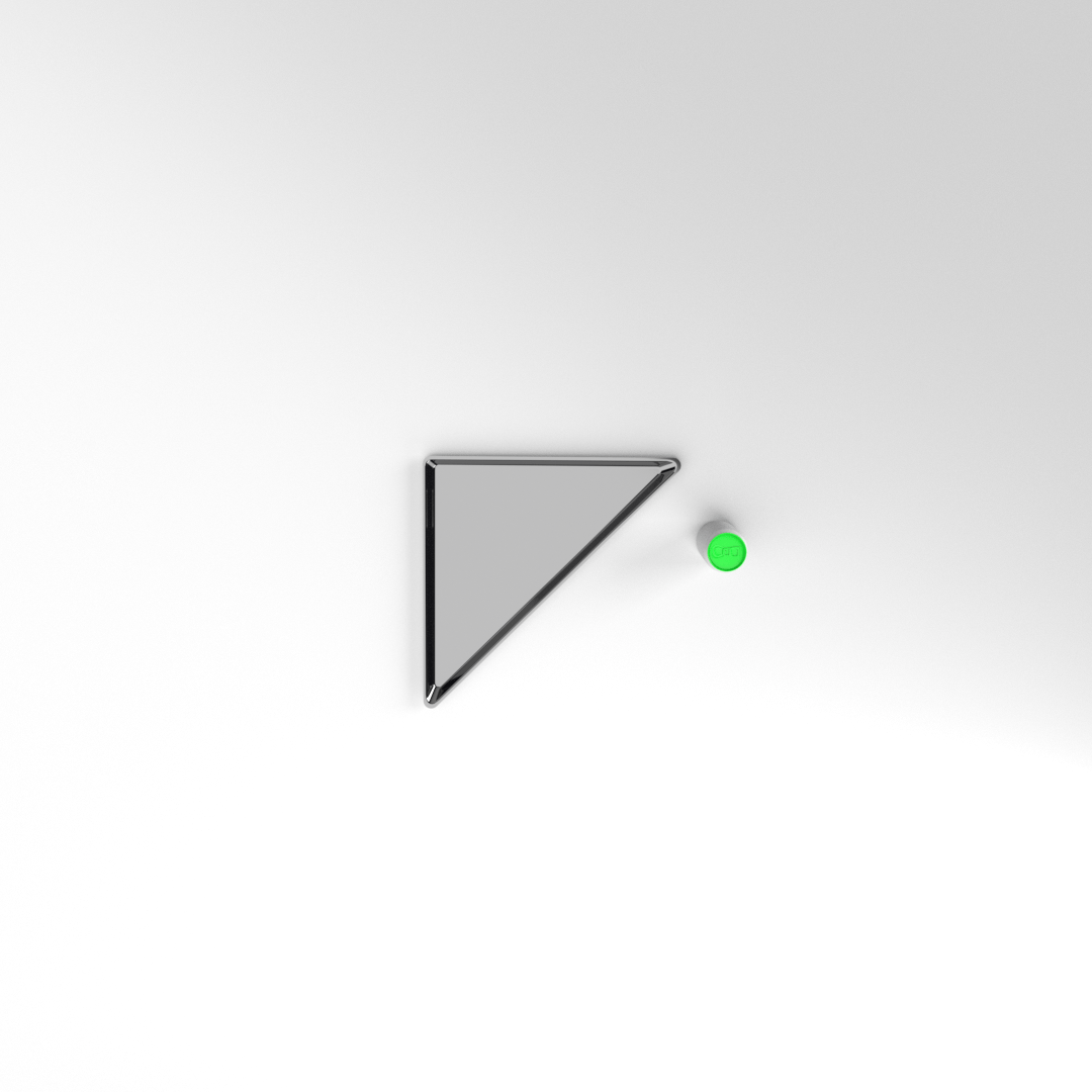 TRIANGLE 400 X 400 X 20 MM NOIR