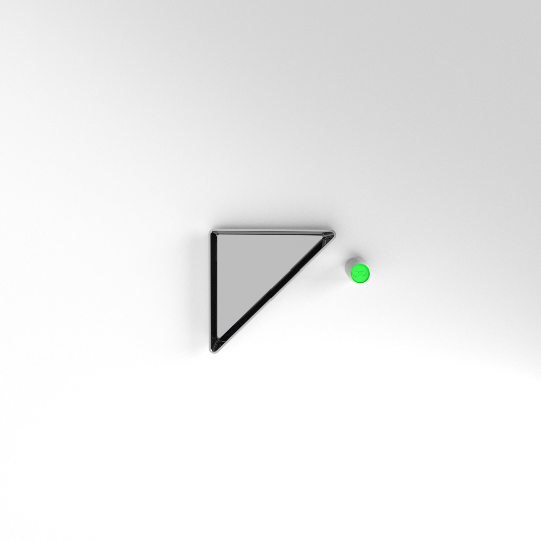 TRIANGLE 400 X 400 X 50 MM NOIR