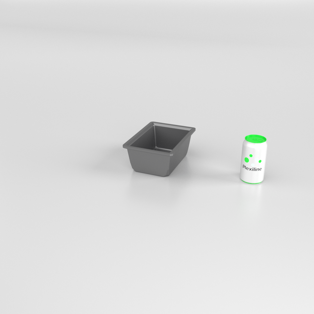 SALADIER RECTANGULAIRE 1 LITRE DARK SMOKE