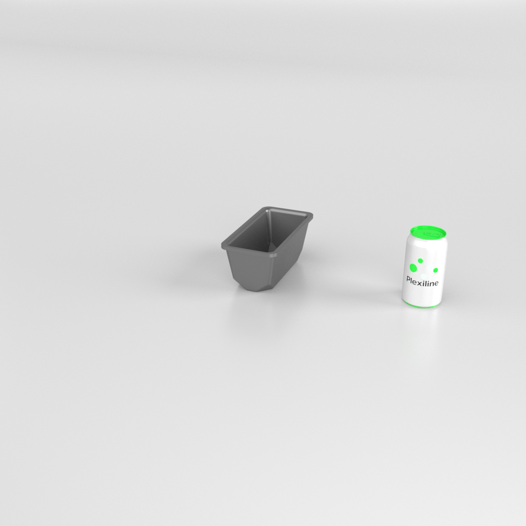 SALADIER 200 X 100 X 80 MM DARK SMOKE
