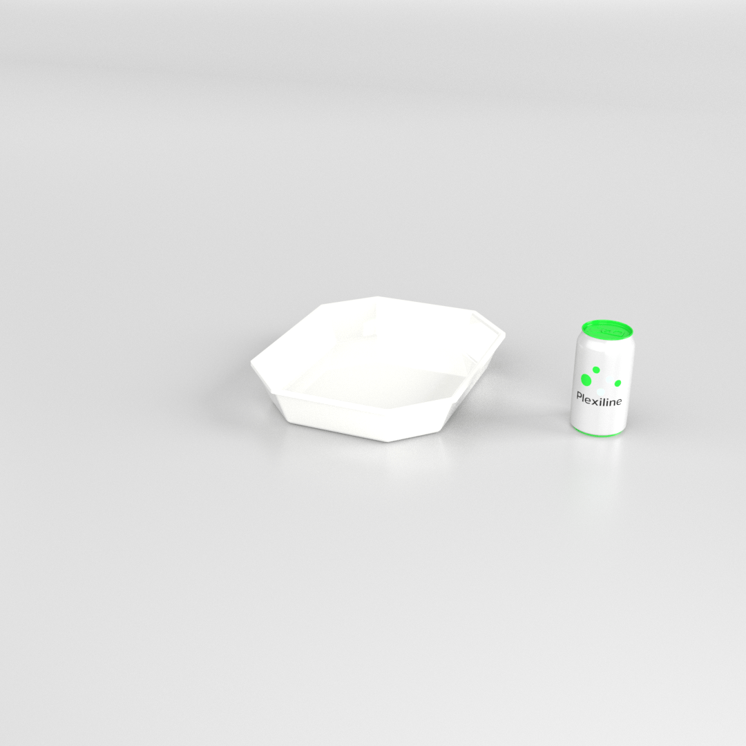 SALADIER OCTOGONAL 325 X 265 X 45 MM BLANC