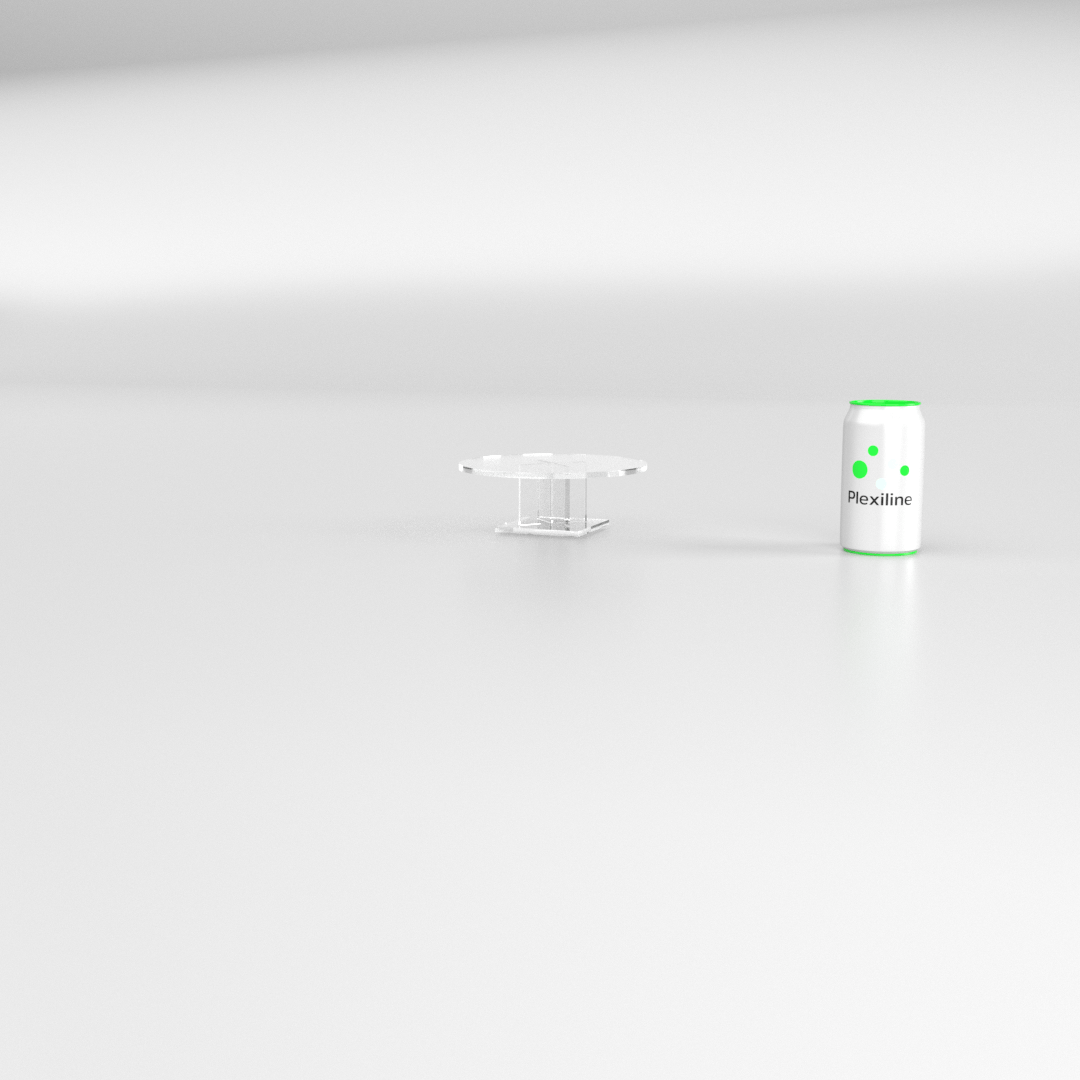 PIEDESTAL ROND 170 X 050 MM TRANSPARENT