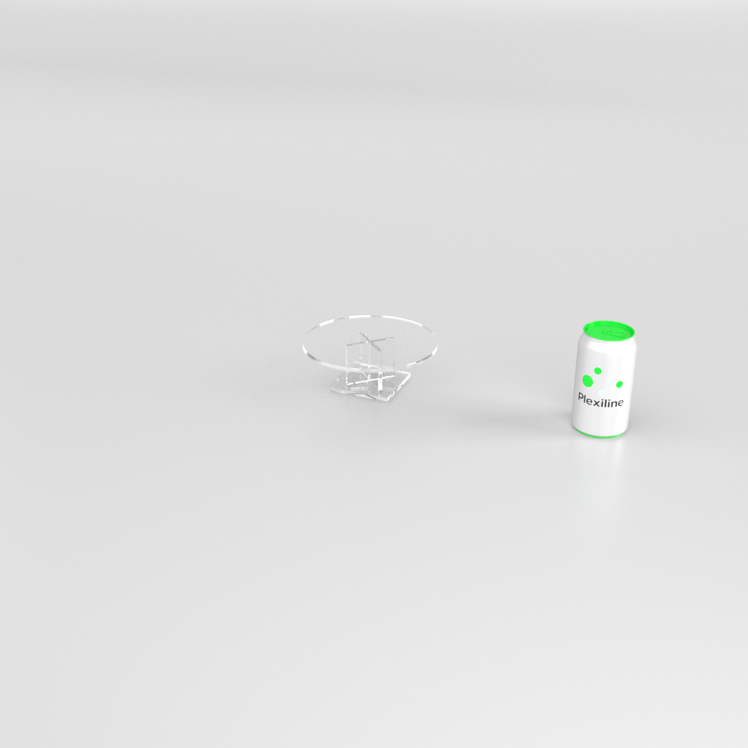 PIEDESTAL ROND 170 X 050 MM TRANSPARENT
