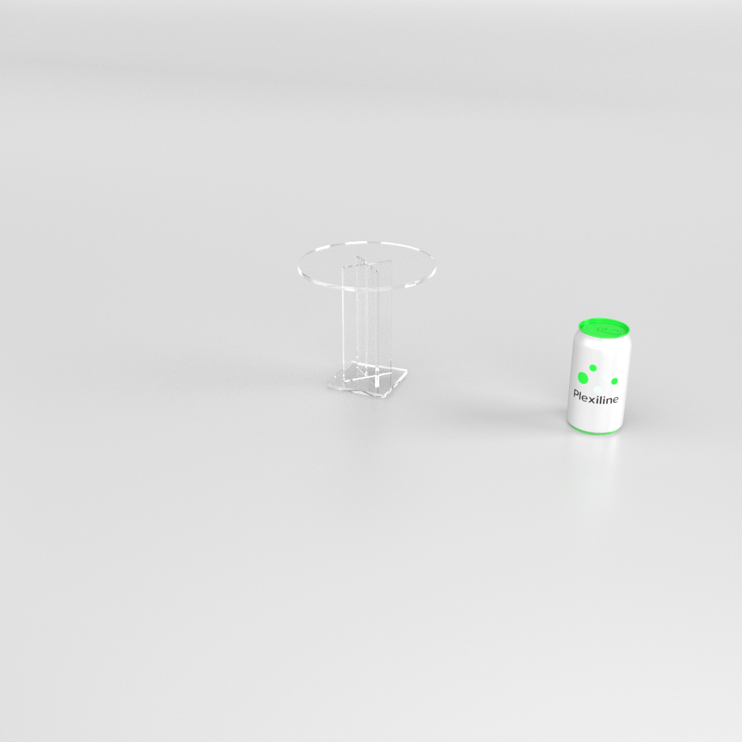 PIEDESTAL ROND 170 X 150 MM TRANSPARENT