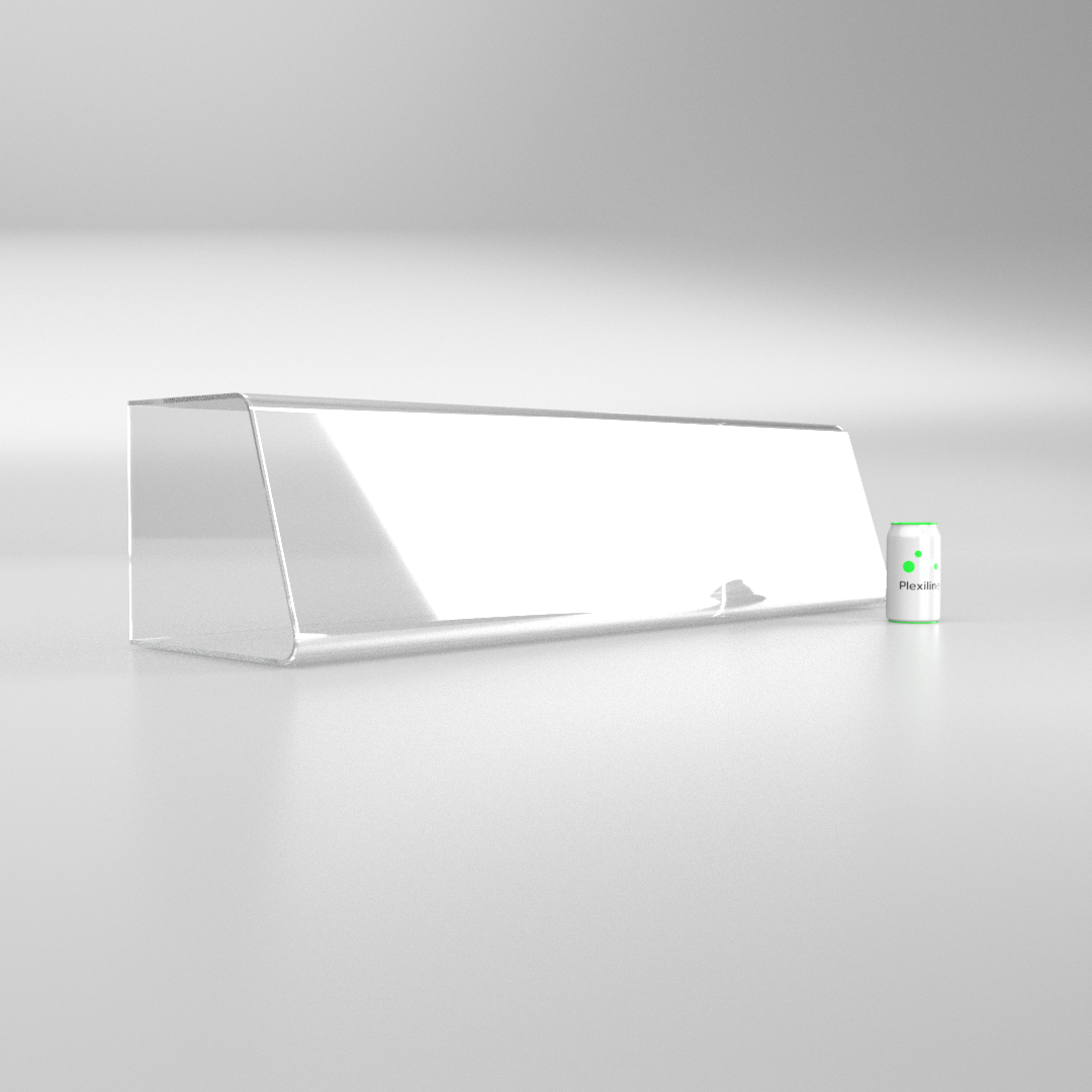 VITRINE FERMEE 1000 X 250 X 290 MM A ASSEMBLER TRANSPARENT