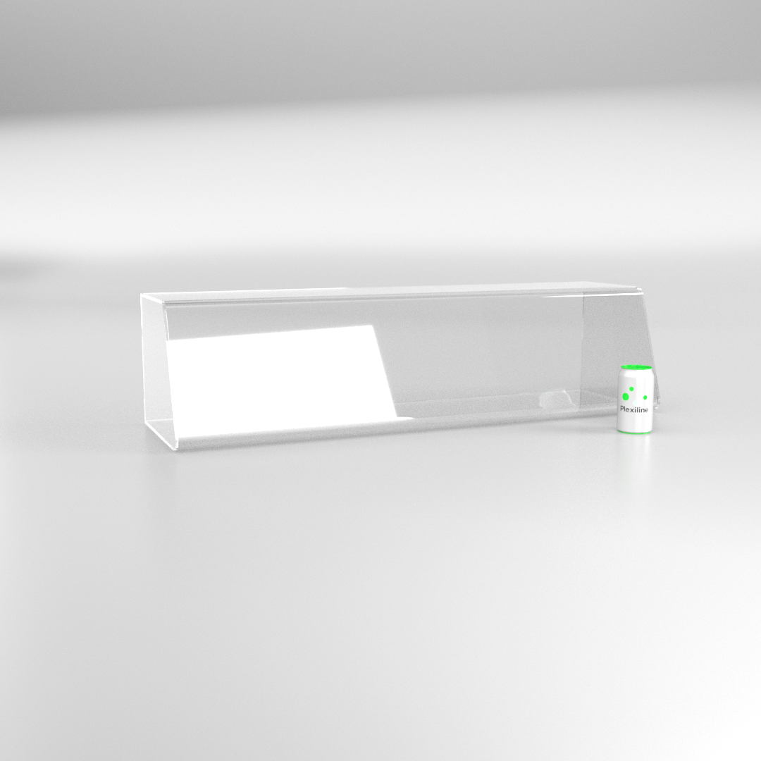 VITRINE FERMEE 1000 X 250 X 290 MM A ASSEMBLER TRANSPARENT