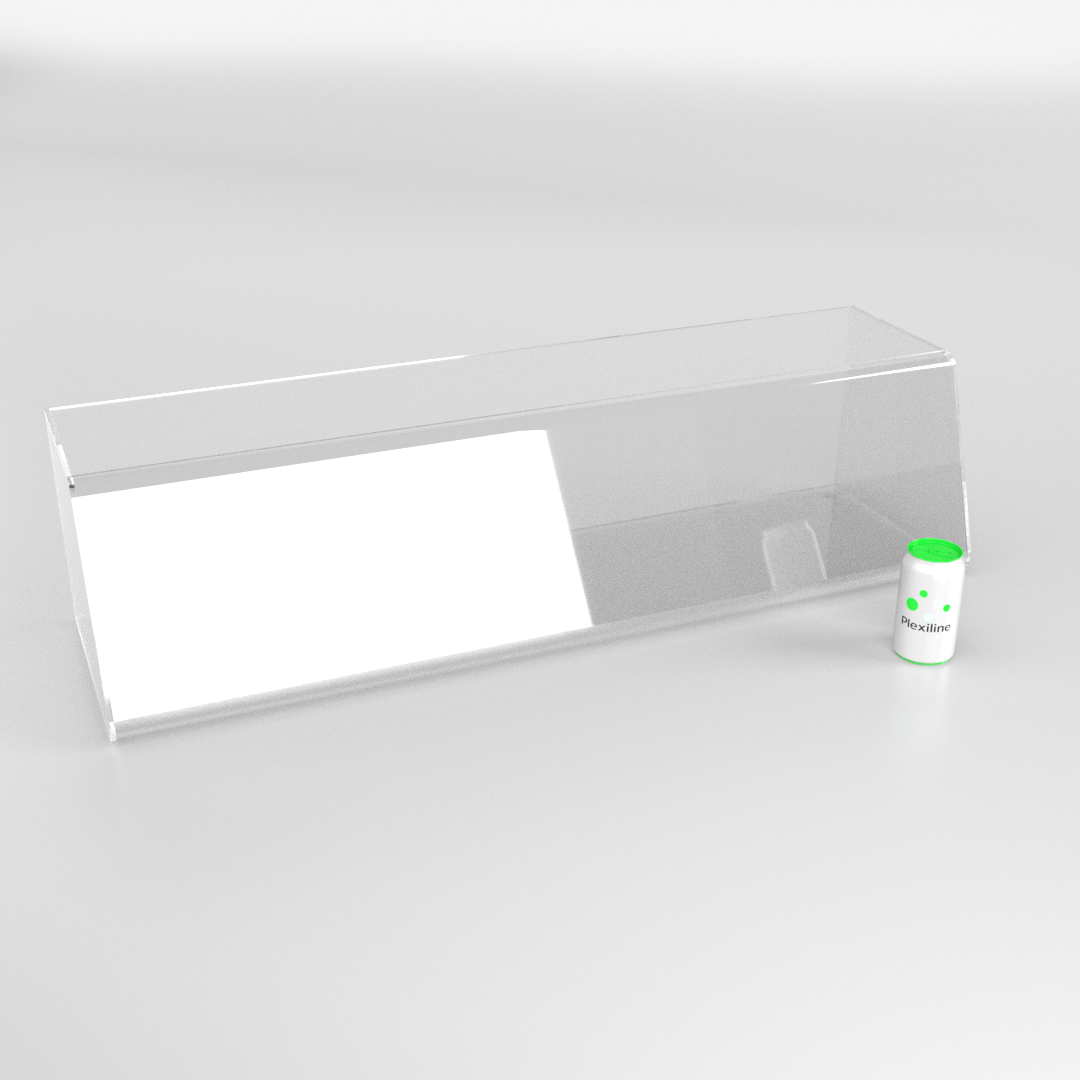 VITRINE FERMEE 1000 X 250 X 290 MM A ASSEMBLER TRANSPARENT