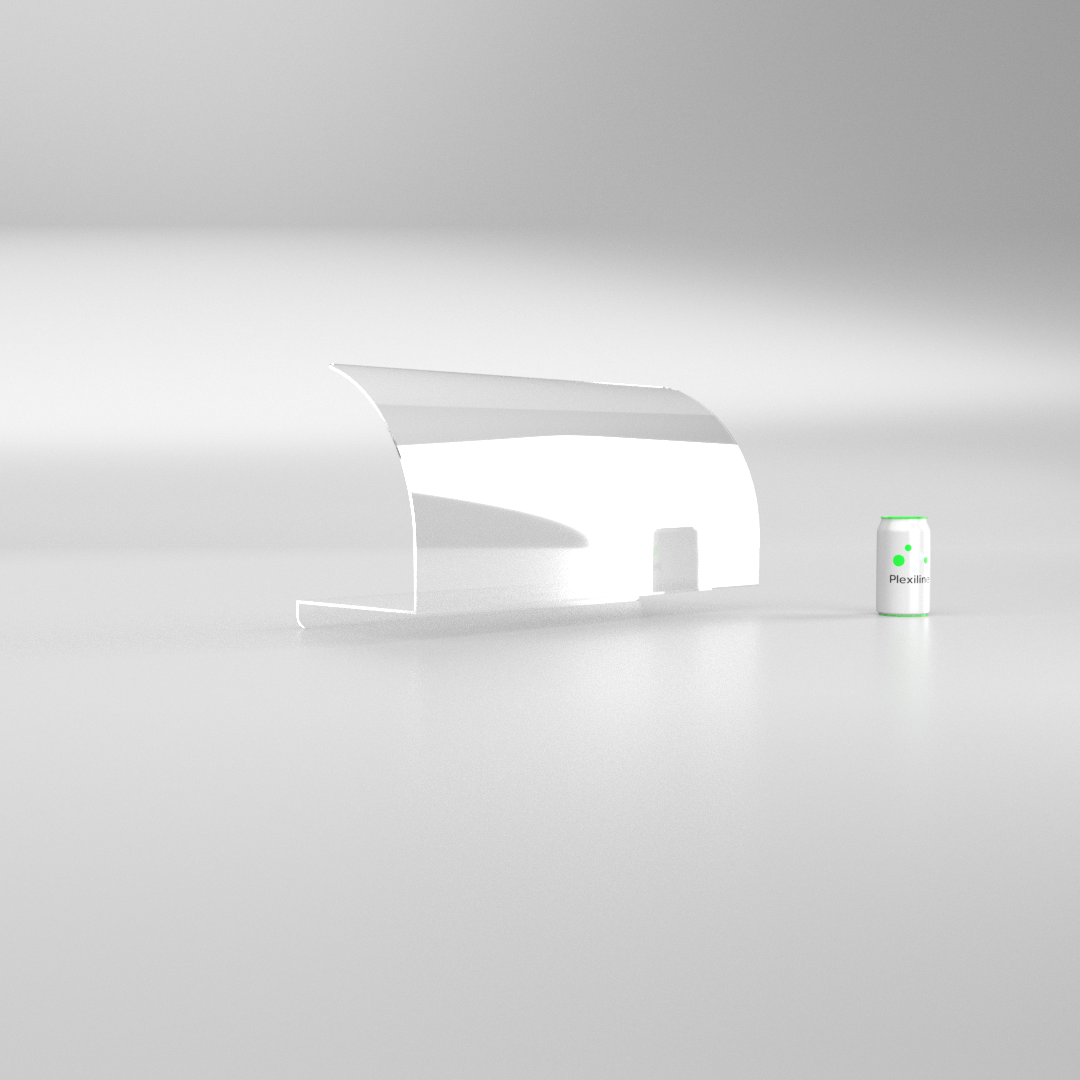 VITRINE OUVERTE 0600 X 210 X 330 MM TYPE A GRA TRANSPARENT