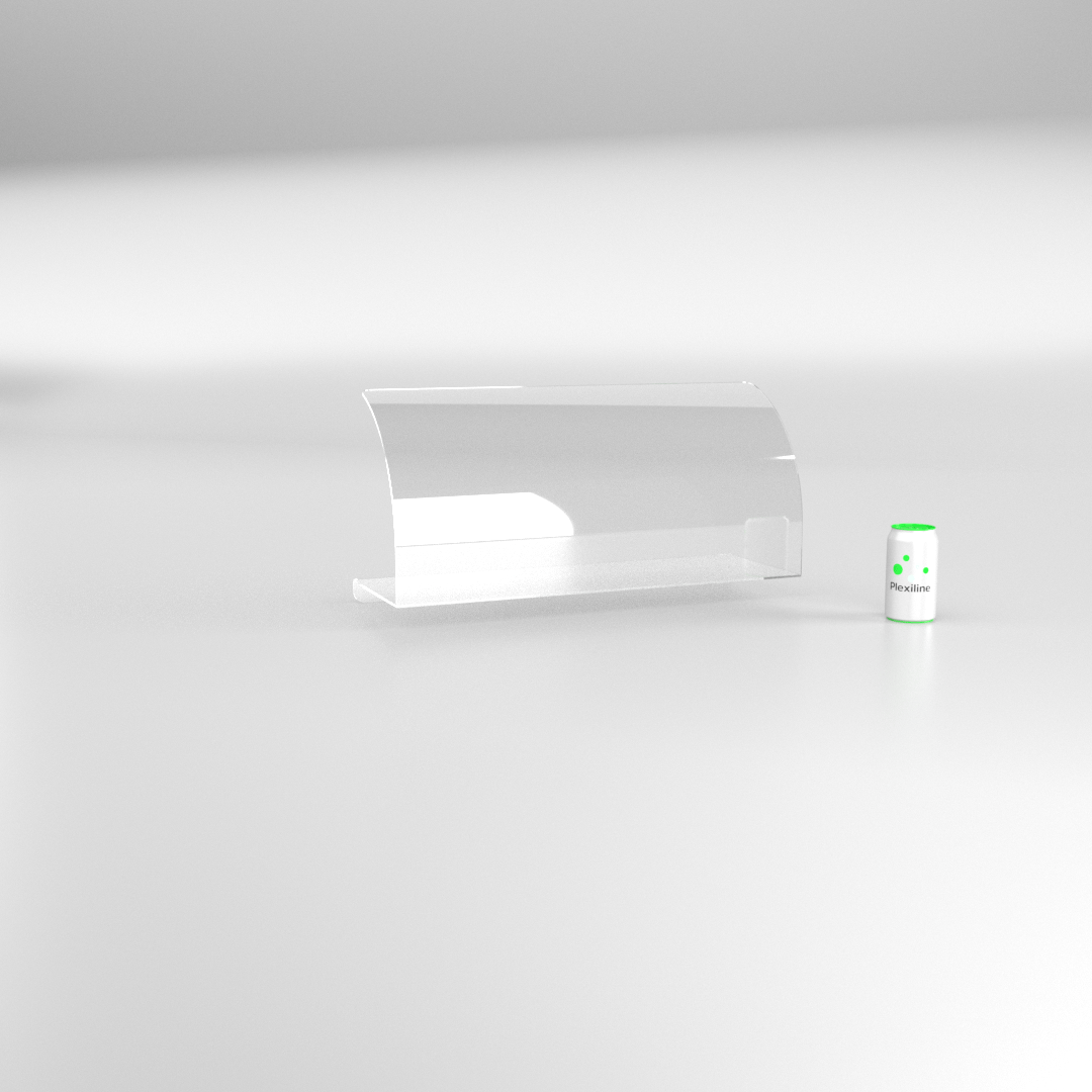 VITRINE OUVERTE 0600 X 210 X 330 MM TYPE A GRA TRANSPARENT