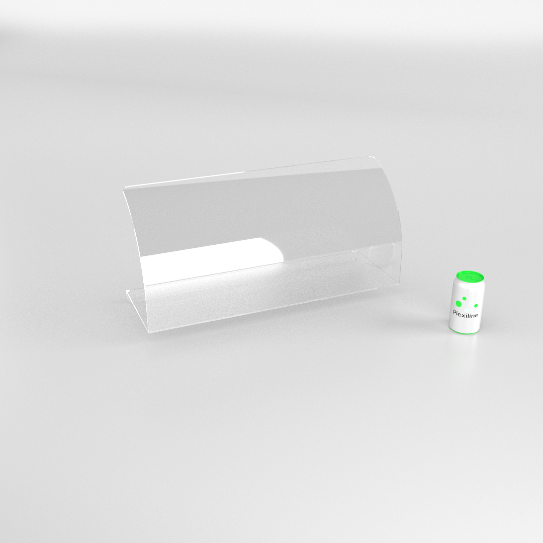 VITRINE OUVERTE 0600 X 210 X 330 MM TYPE A GRA TRANSPARENT