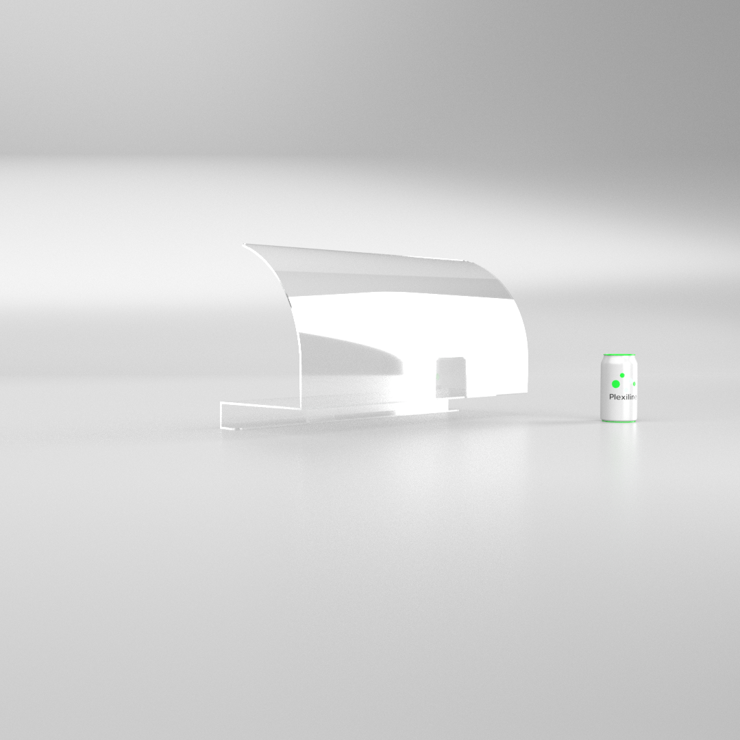 VITRINE OUVERTE 0600 X 210 X 330 MM TYPE D GRA TRANSPARENT