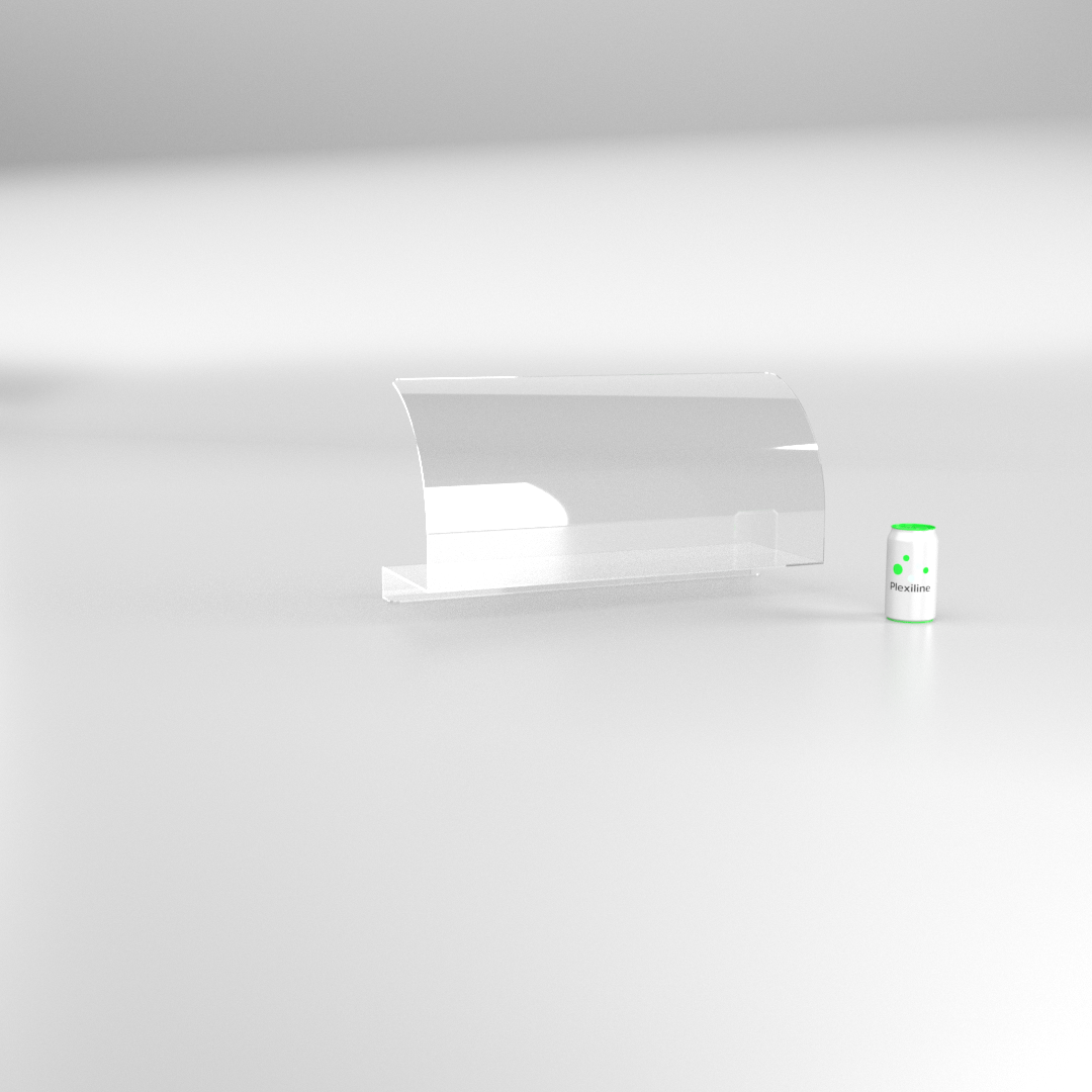 VITRINE OUVERTE 0600 X 210 X 330 MM TYPE D GRA TRANSPARENT