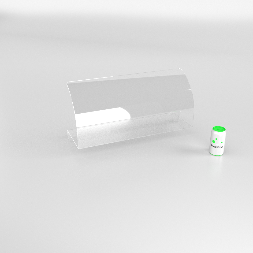 VITRINE OUVERTE 0600 X 210 X 330 MM TYPE D GRA TRANSPARENT
